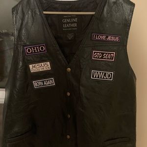 Pink Harley Davidson leather vest